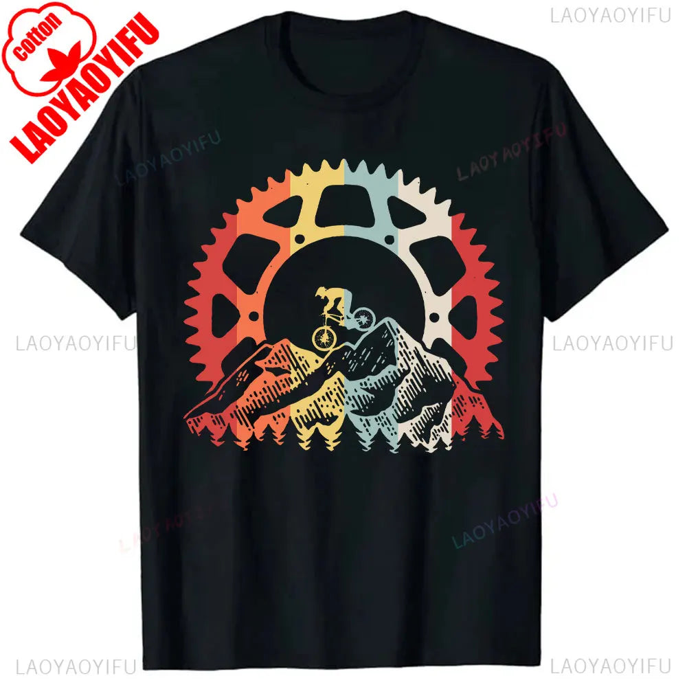 Men Clothing Mountain Bike Cycle Male Tshirts Vintage Downhill Mount Mtb Hombre Tops For Men Fashion Print Tee Roupas Masculinas