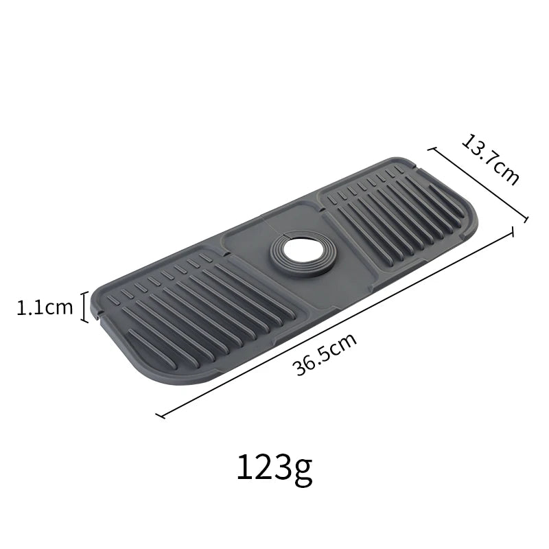 Alfombrilla de silicona para grifo de cocina, alfombrilla recogegotas de agua para grifo, almohadilla antisalpicaduras para fregadero, protector de encimera de baño