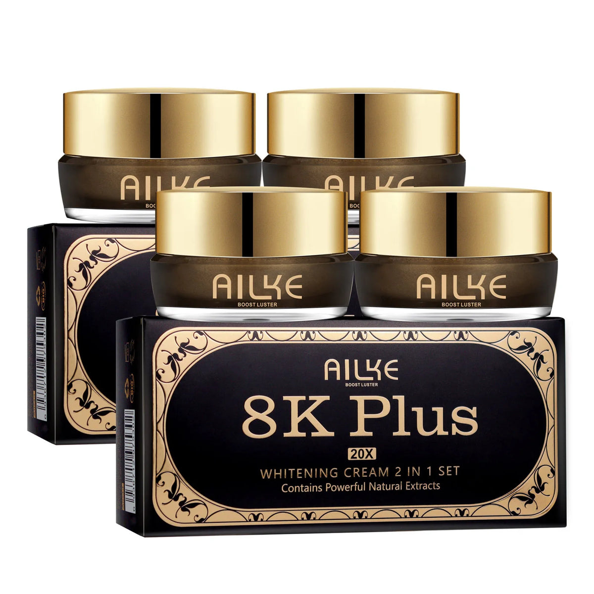 AILKE 10X Whitening Face Cream Set with Serum - Dark Spot Corrector