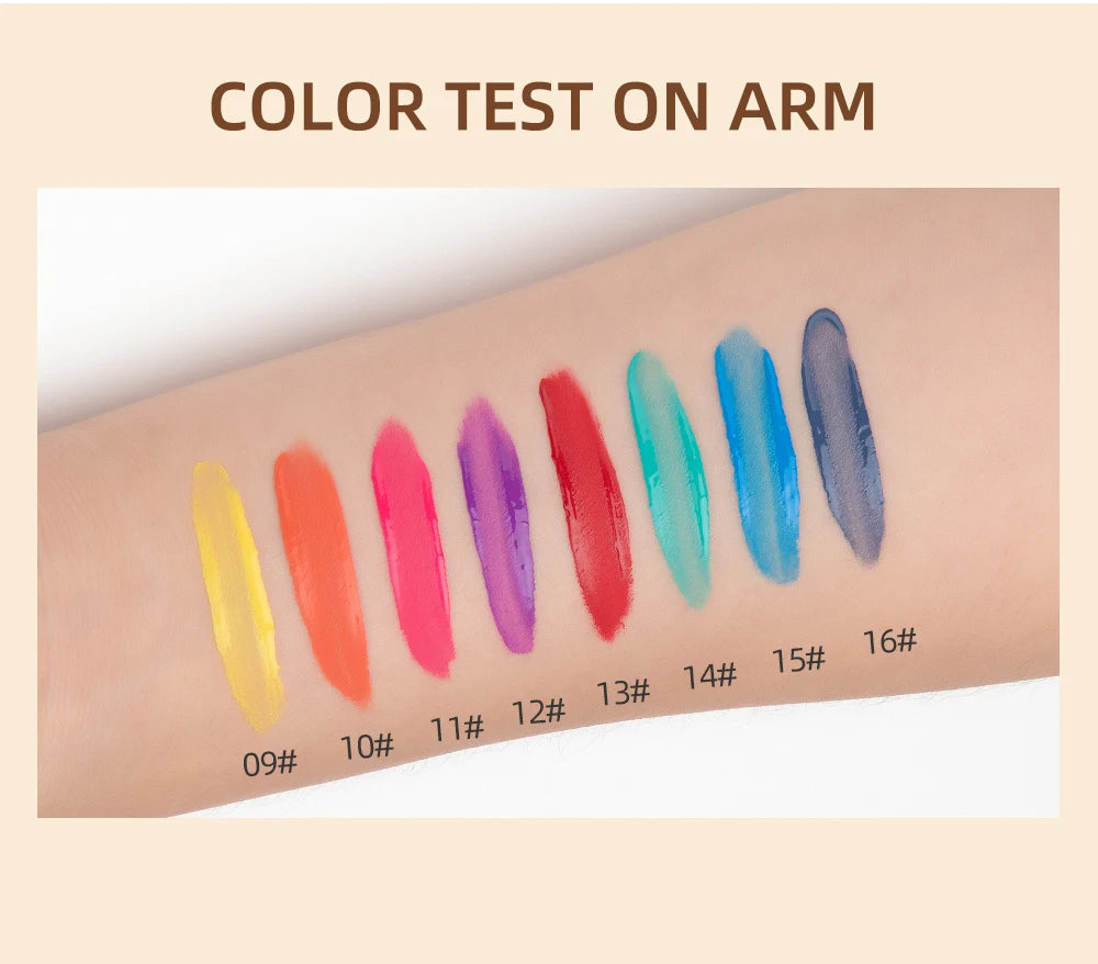 QIBEST 8 Colors Matte Liquid Eyeshadow Set Waterproof Long Lasting Eye Shadow Nude Brown Eye Pigment Makeup For Women Contouring