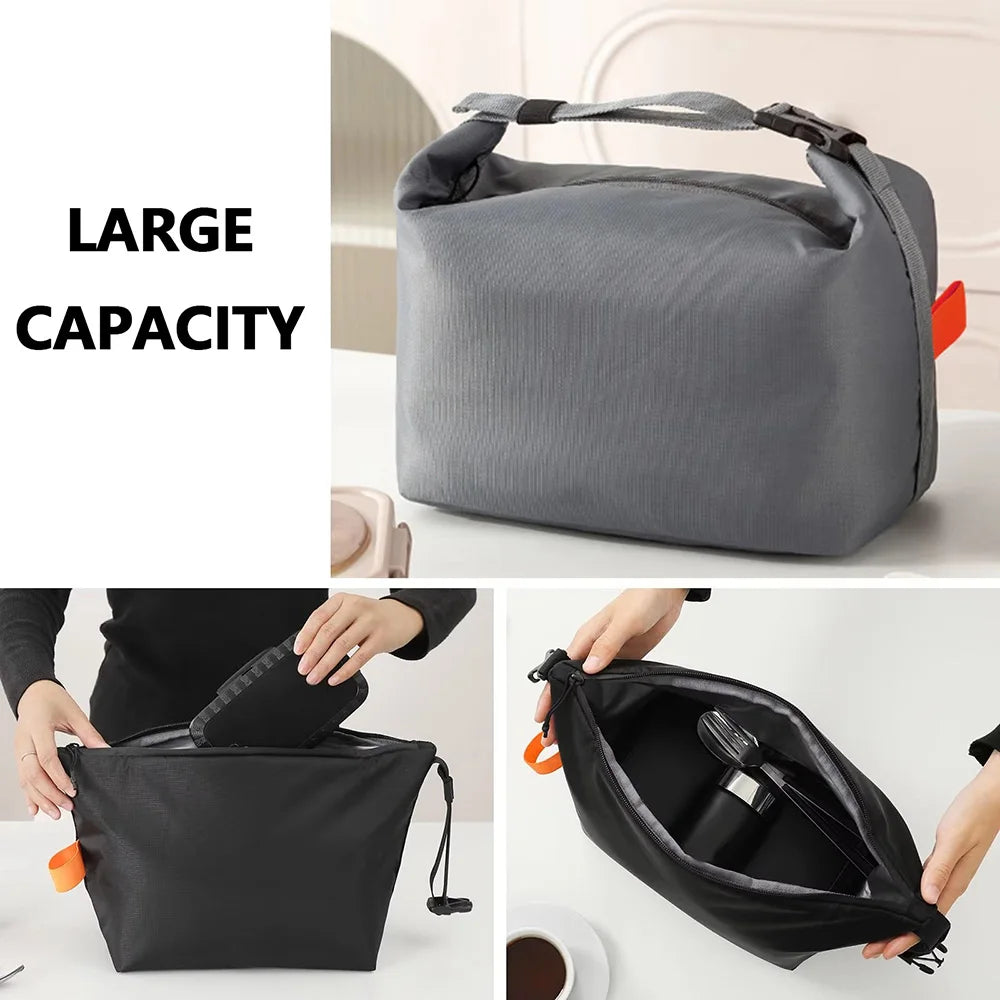 Fiambrera minimalista japonesa, bolsa Bento isotérmica de papel de aluminio grueso para el trabajo, la escuela, picnic, paquete para exteriores