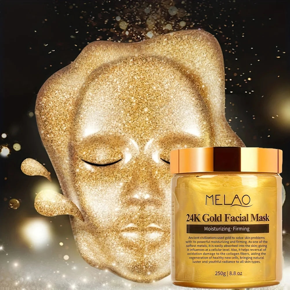 MELAO 24K Gold Collagen Facial Mask - Moisturizing Mud Mask 250g