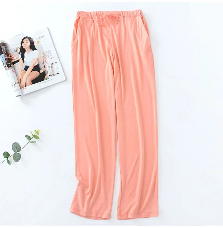 Cloud Cotton Story Women's Modal Pajama Pants - Loose Stretch Trousers