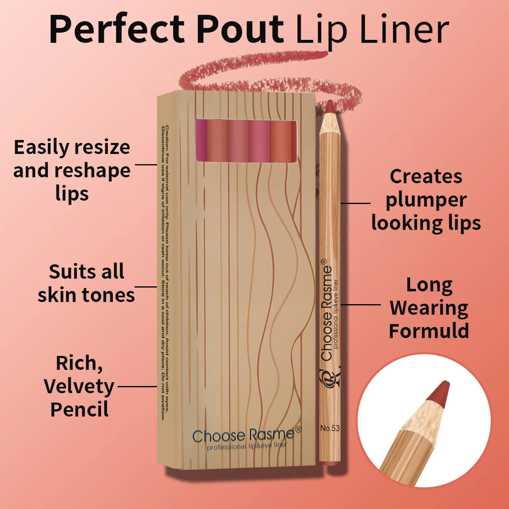 12 Matte Lip Liner Pencil Set Color Rendering Easy Makeup Waterproof Durable Lip Makeup Cosmetics Valentine's Day gift