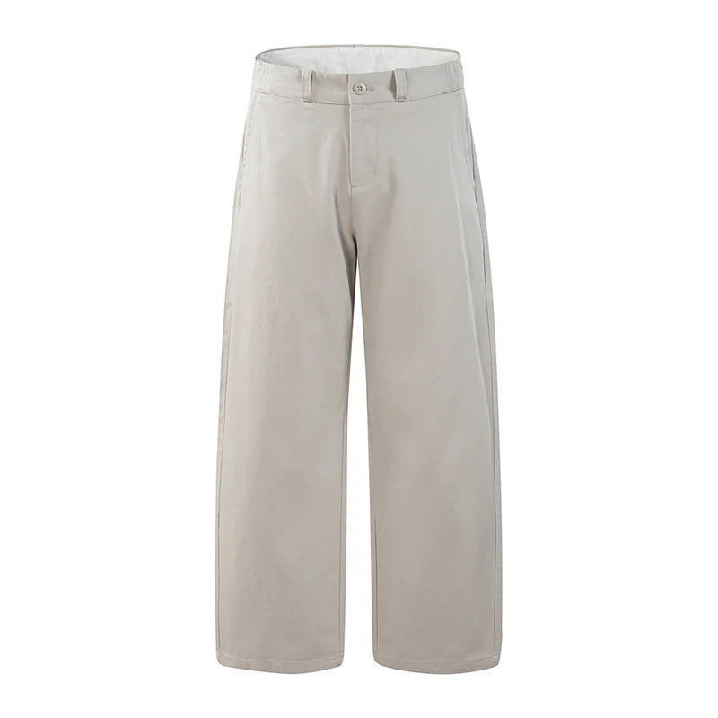 2026 Spring Summer New 100% Cotton Casual Straight Trousers for Men Clothing Soft Comfort Linen Male Pants LX6032