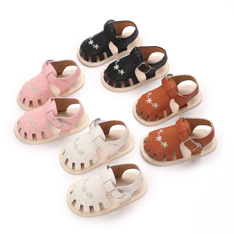 Infant Baby Boys Girls Sandals Summer Baby Wedding Dress Flat Shoes Newborn Crib Shoes First Walkers Prewalkers Shoes ﻿ ﻿