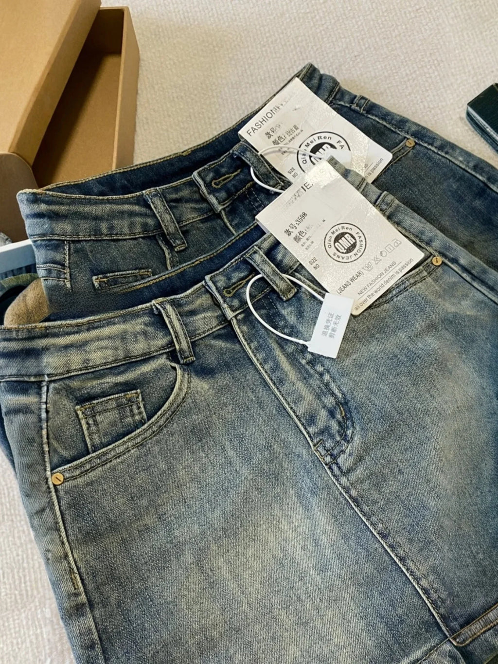 Hot Girl Denim  Skirt Summer plus Size Women's Pear Body Shape Slimming A-Line Short Skirt High Waist Non-Stretch Denim