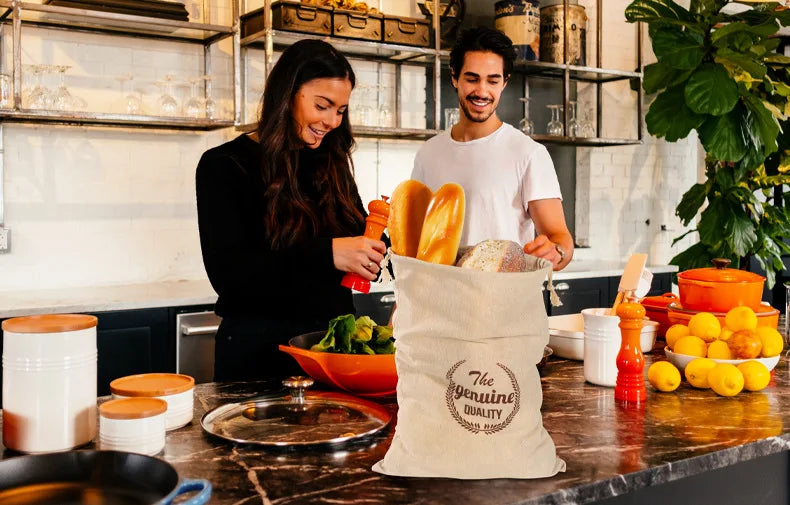 Bolsa de pan de lino, bolsas reutilizables para pan, bolsas con cordón para pan casero artesanal, bolsa para baguette, contenedores de almacenamiento de alimentos