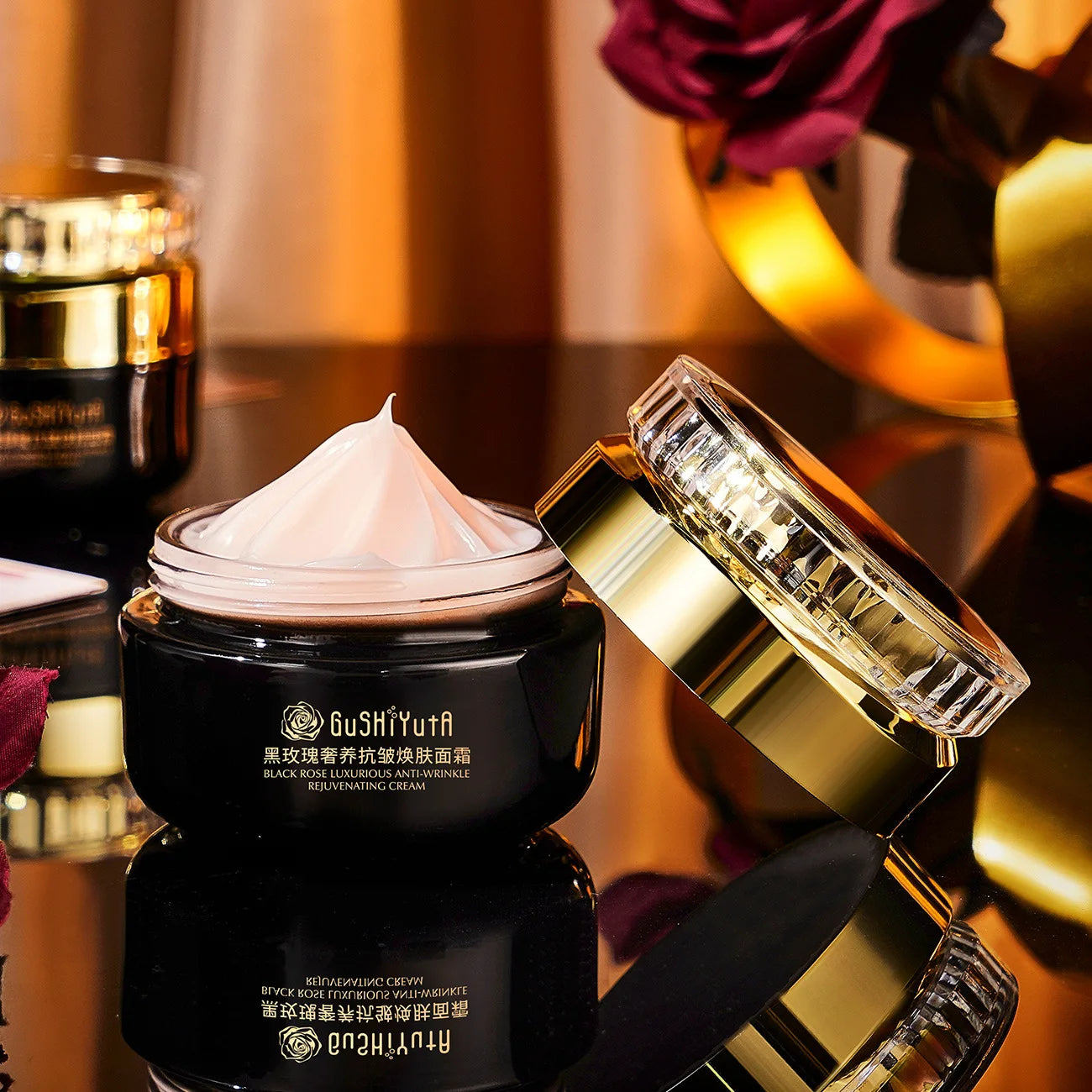 Black Rose Instant Face Lift & Firm Skin Cream Sustainable Face Lifting Reduces Fine Lines Gentle Moisturizing Care Cream