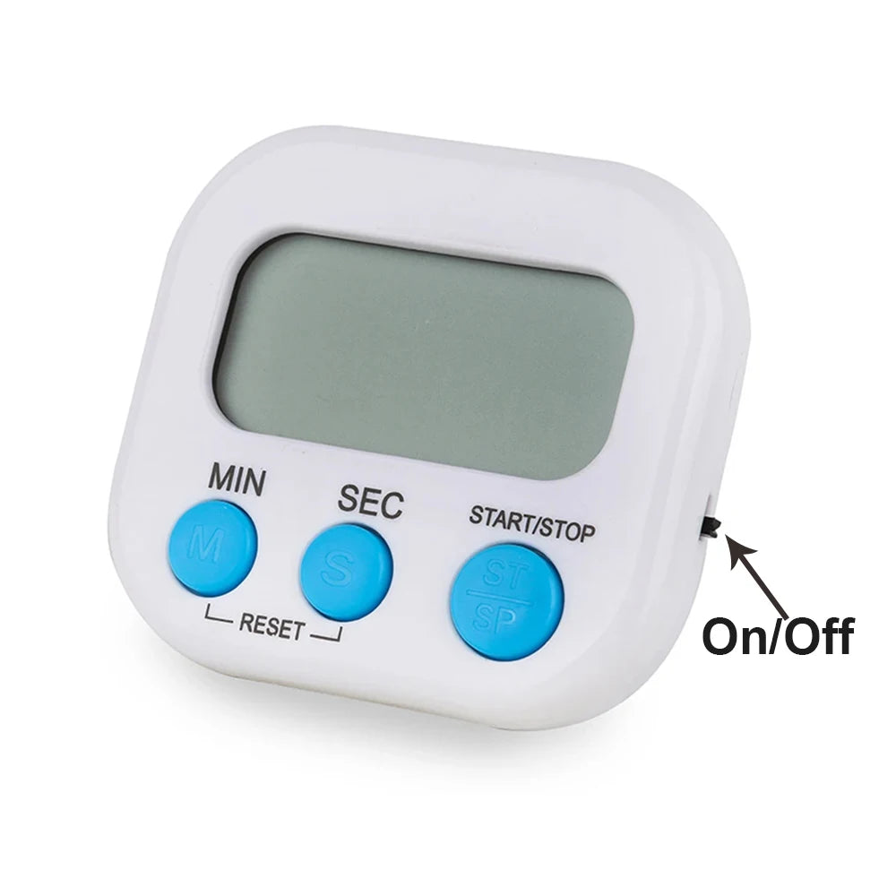 Temporizador de cocina digital para 99 minutos de cuenta regresiva de cocción con herramienta magnética, alarma de cocina fácil de usar, contador con soporte