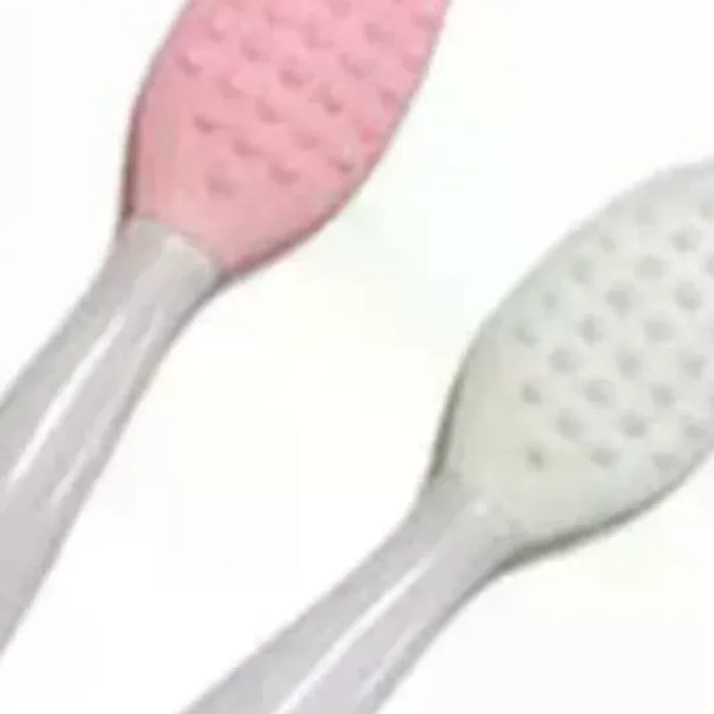 Double-headed Silicone Brush Skin Care Lip Exfoliating Facial Cleansing Face Scrub Nose Clean Brush Lipstick Lip Balm Applicator