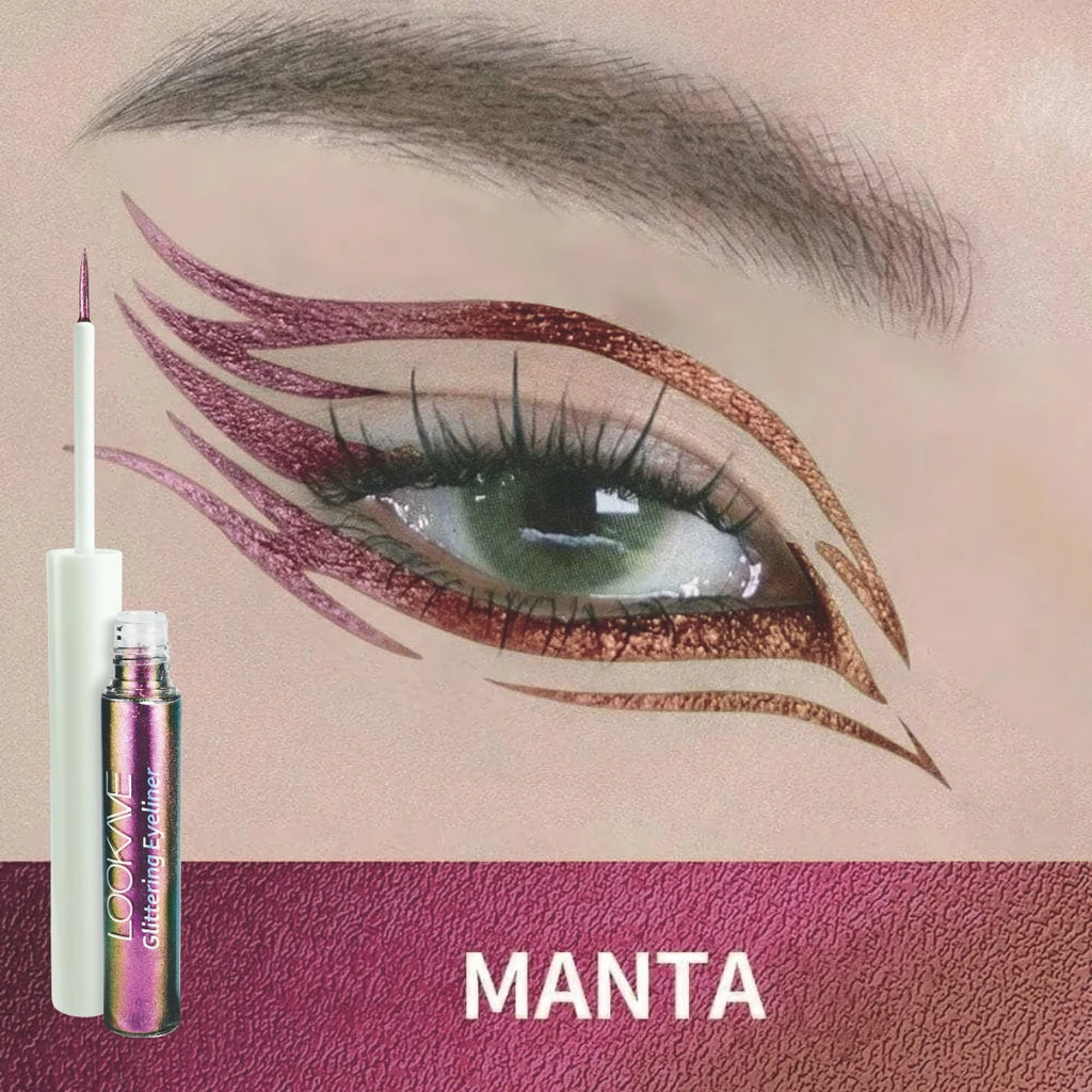 Shiny Chameleon Liquid Eyeliner Waterproof Glitter Long-lasting High Pigment Smudge-proof Pearlescent Eye Liner Makeup Cosmetic