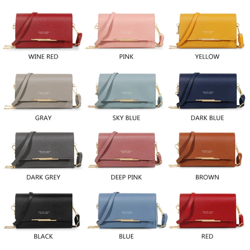 Women Crossbody Bag Fashion Shoulder Messenger Bag Multi-pocket Solid Color Bag Luxury For Ladies Handbag
