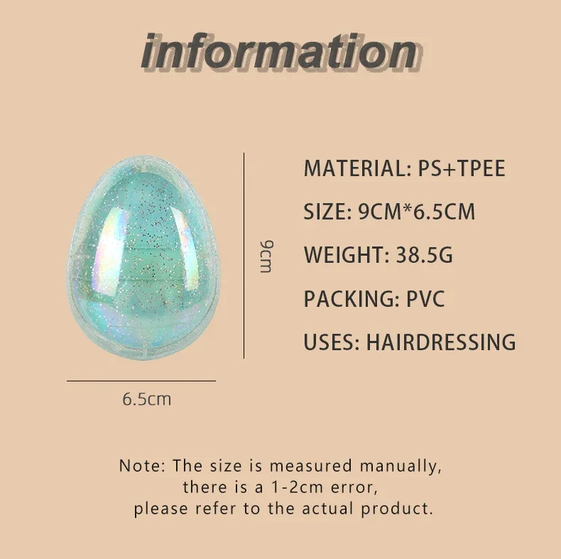 1PCS Portable Egg Shape Detangling Hair Comb Soft Scalp Massage Hairbrush Shining Beauty Styling Tool for Salon