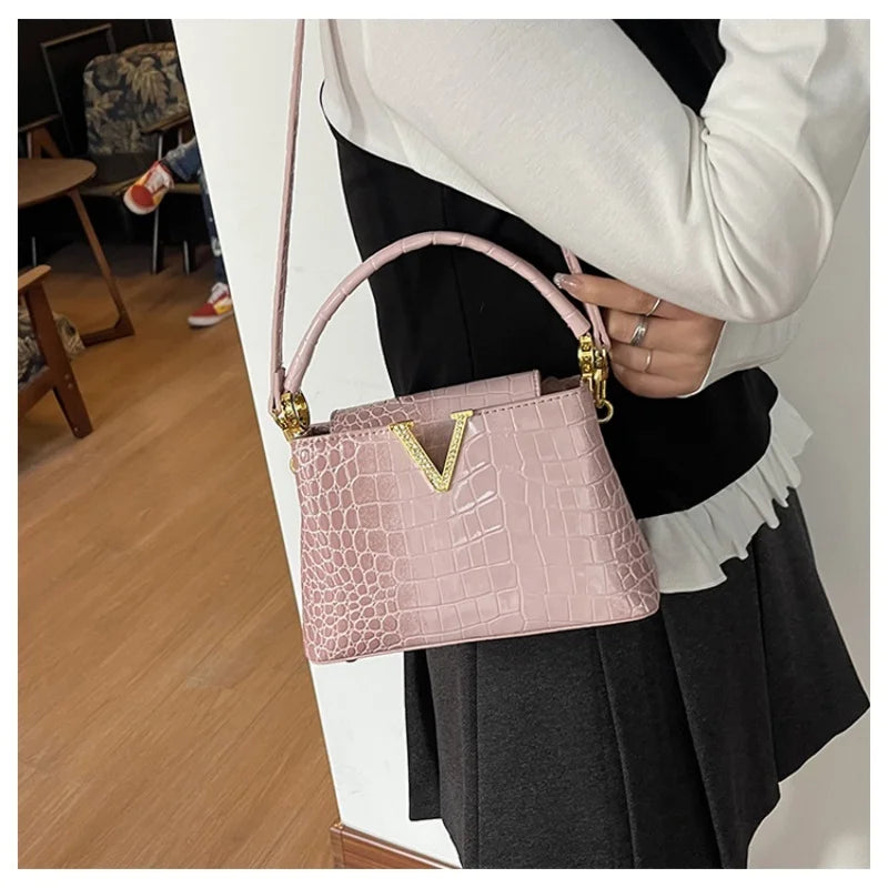2025 New PU Pattern Leather Women Handbags Luxury Fashion Small Shoulder Messenger Bag Portable Crossbody Shell Bags