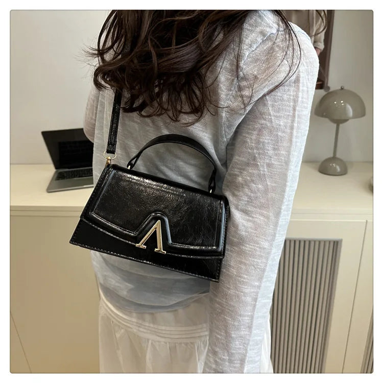 Candy Colored Minimalist Crossbody Shoulder Bag - PU Leather