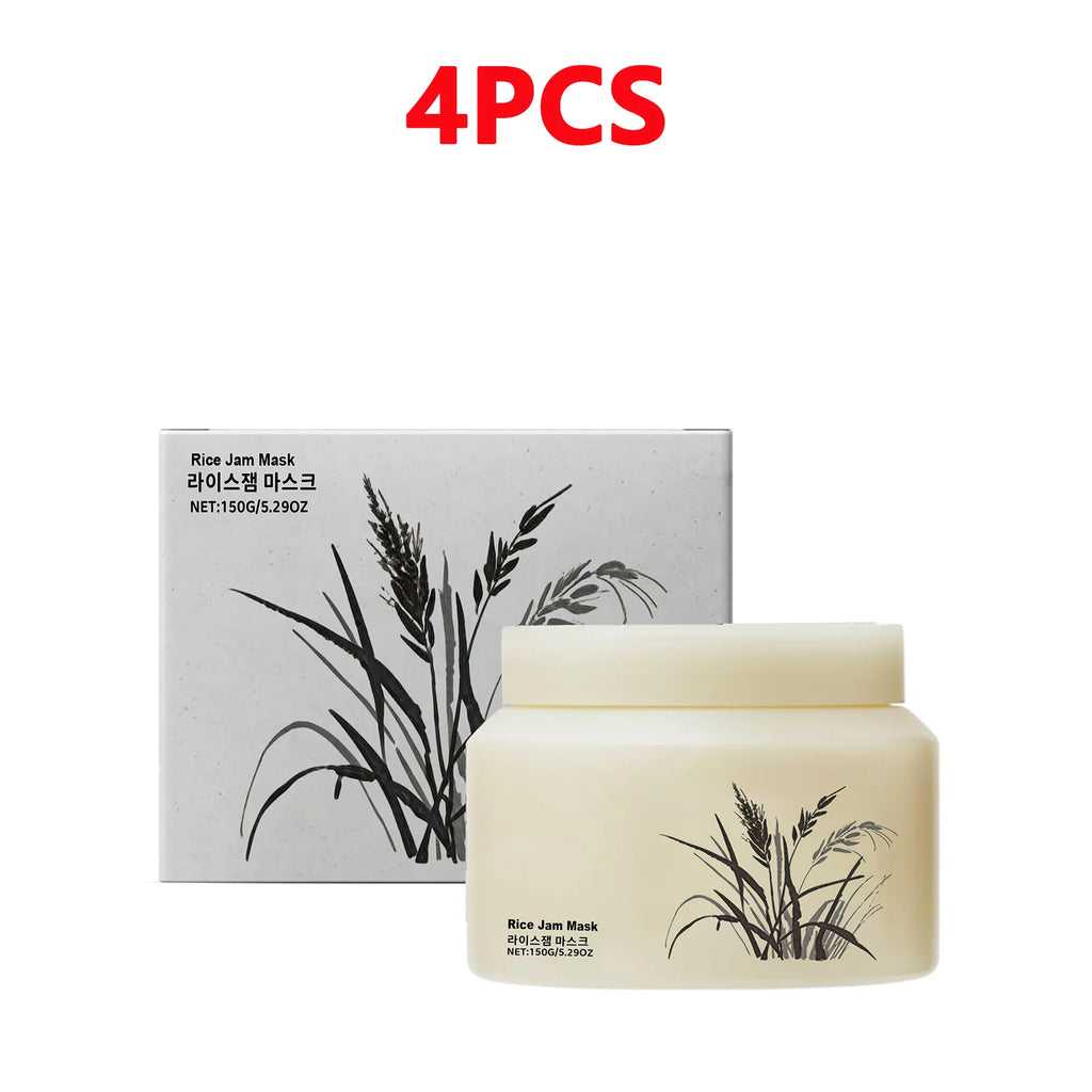Korean Rice Jam Mask Deep Cleansing & Hydrating Mask Brightening & Firming Treatment for Smooth, Glowing Skin K-Beauty Face Care