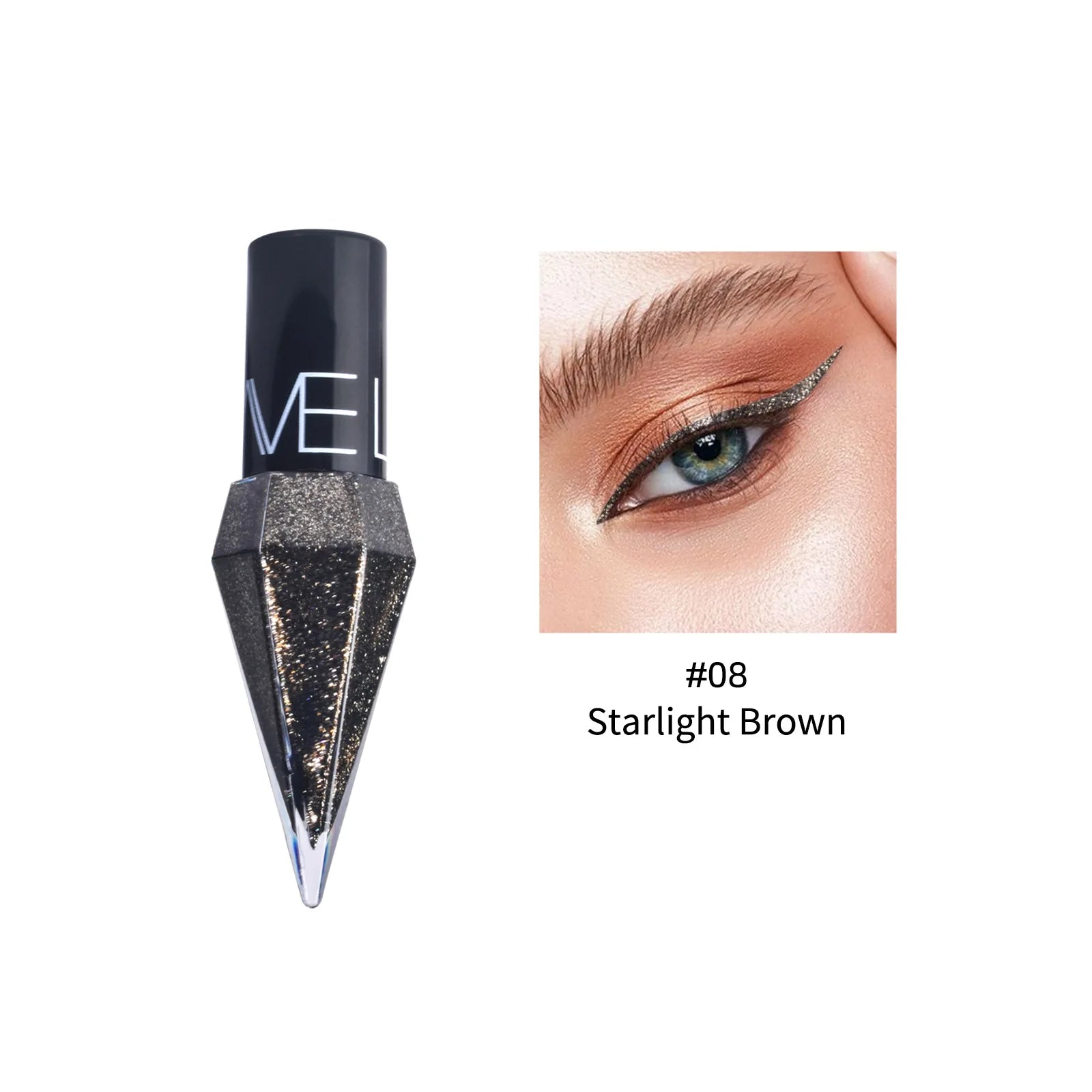 Diamond Sparkling Liquid Eyeliner With Pearlescent Finish Quick Dry Waterproof Smudge Proof For Makeup Enthusiasts