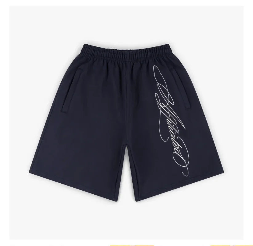 Unisex Baggy Acrylic Knit High Waist Capri Shorts For Summer Athleisure Y2K Harajuku Streetwear