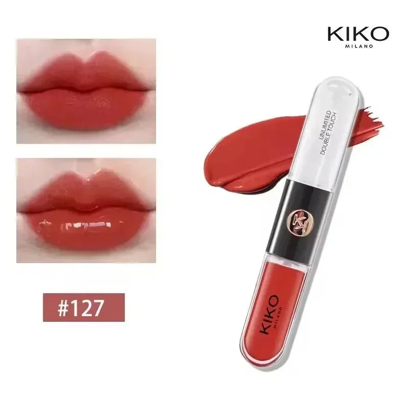 Kiko Double-Headed Lip Gloss - Long-Lasting Hydrating Lipstick