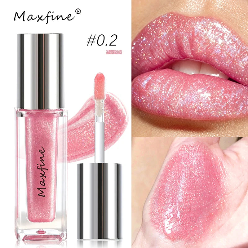 Shimmer Glitter Lip Gloss Transparent Diamond Sparkle Hydrating