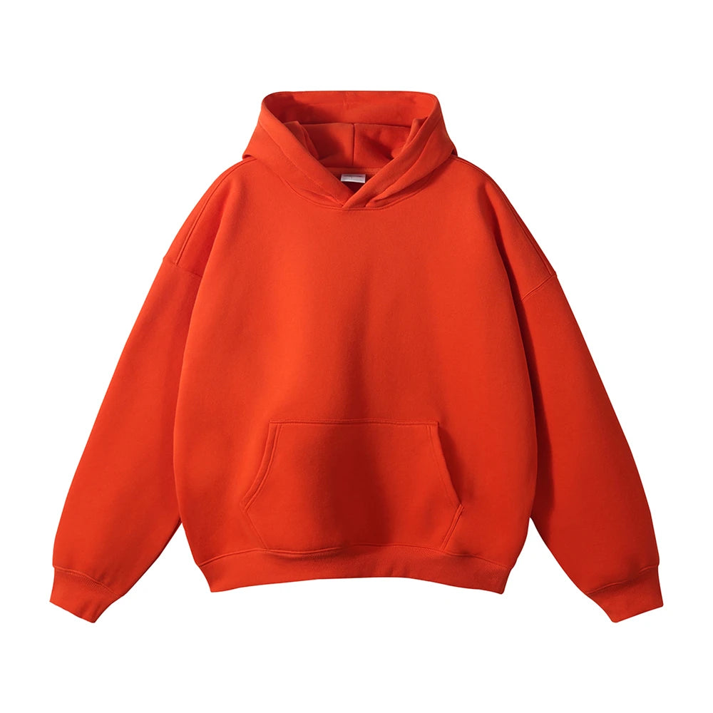 ZODF Men's Unisex Fleece Hoodie - 350gsm Oversized Winter Sweatshirt