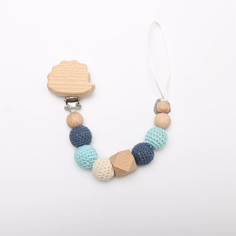 Pacifier Clip For Newborns Premium Safe Teething Clip With Silicone Flower Beads