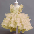 Fashion Flower Girl Dresses for Weddings Lace Mesh Sleevelss Birthday Dress Summer Children Girls Party Dress 2-12 Years