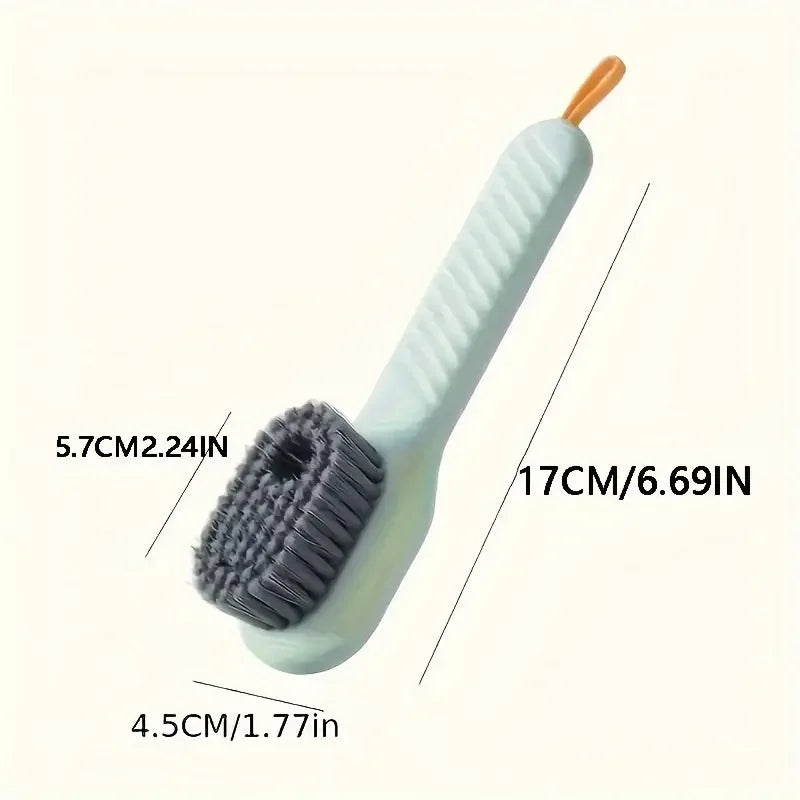 Multi-Surface Liquid Shoe Brush - Soft Bristles & Ergonomic Handle for Bathroom, Kitchen & Laundry Cleaning