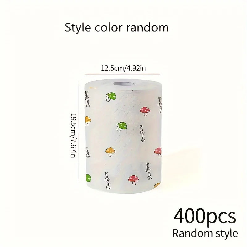 Washable Reusable Kitchen Paper Roll, Thick Pearl Embossed Non-Woven Cleaning Cloths, Oil Absorbent Dish Wipes for Kitchen Home