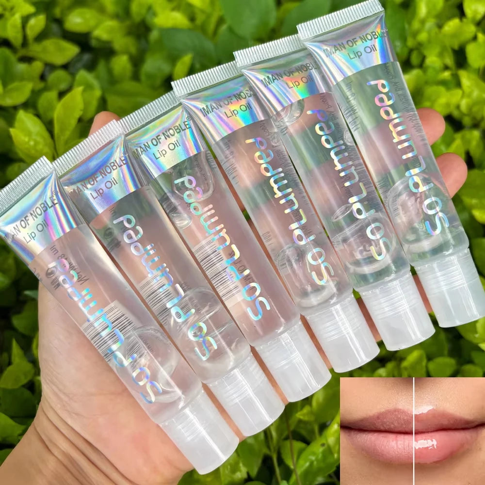 6Pcs Fruit Flavor Lip Oil Set - Moisturizing Plumping Lip Gloss