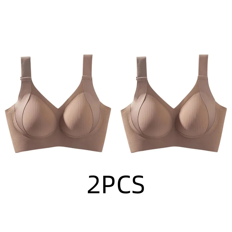Seamless Wireless Bra For Full Busts And Petite Figures, Thin Light Support, No Wires, Pull Up Anti Sagging