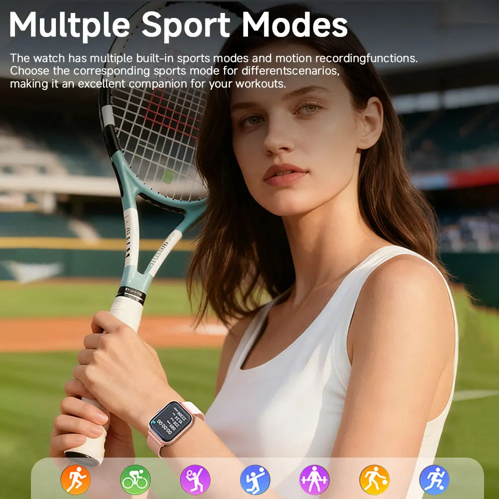 Smart Watch, Wireless Calling Smart Watch, Message Reminder, Sleep Monitoring, Pedometer, Stopwatch, Voice Assistant, Phone Finder, Men's Sports Watch, Women's Sports Watch, Watch Compatible with Android And IOS Phones