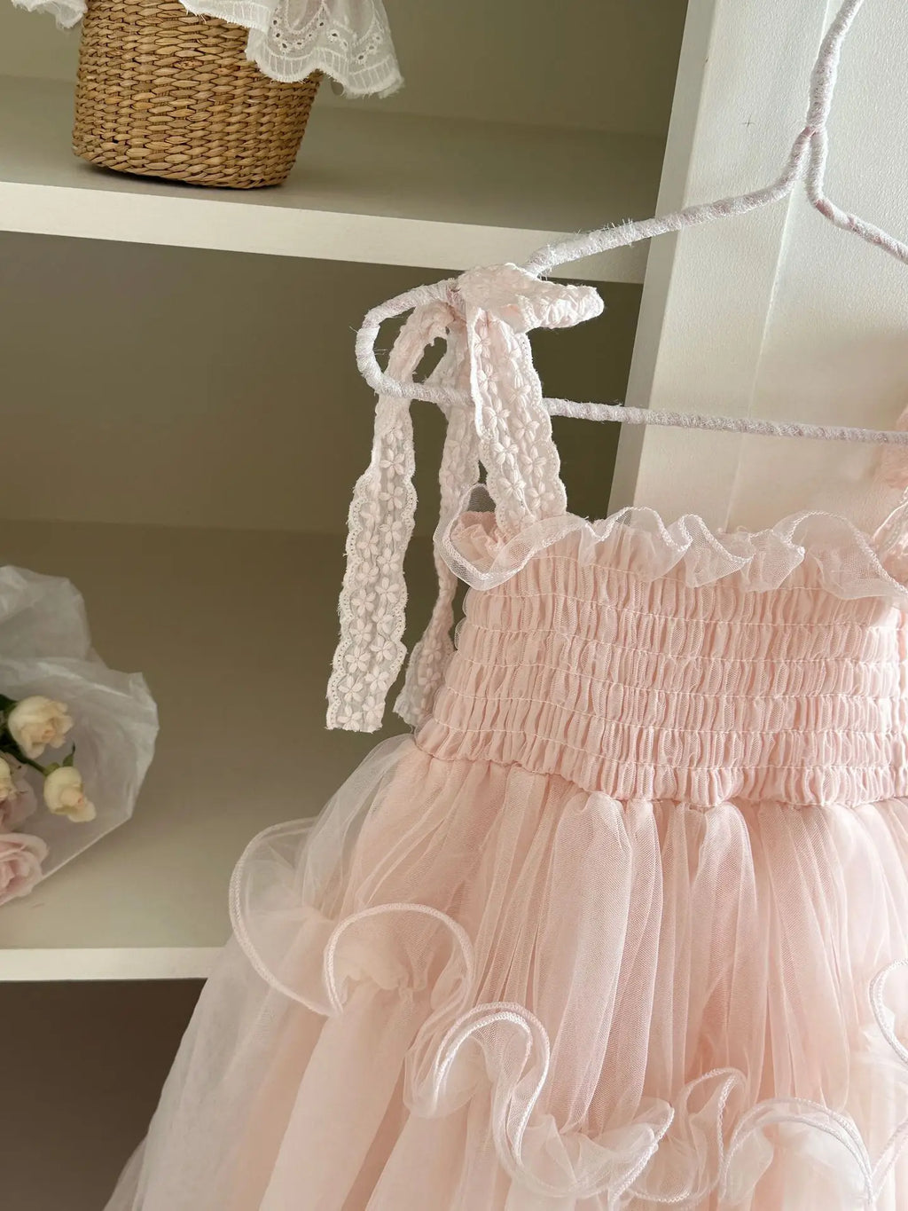 2026 Summer New Pink Princess Dress for Girls Children Fashionable and Sweet Baby Performance Dress