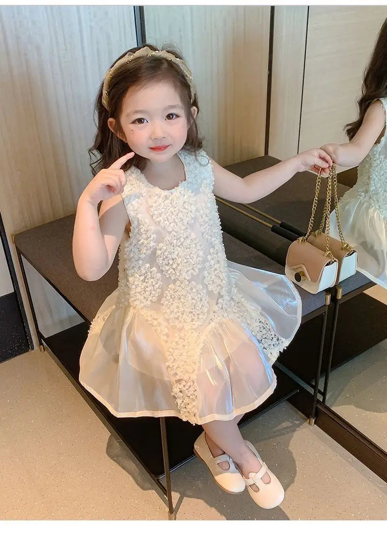 Girls' Sleeveless Princess Tank Dress | Korean Style Summer Dress