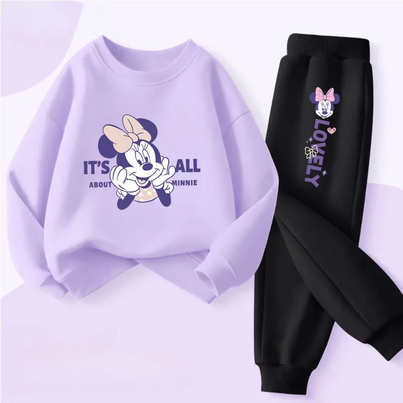 Hot Toys Girls' Cartoon Knit Sweatshirt and Pants Set - 4-6Y