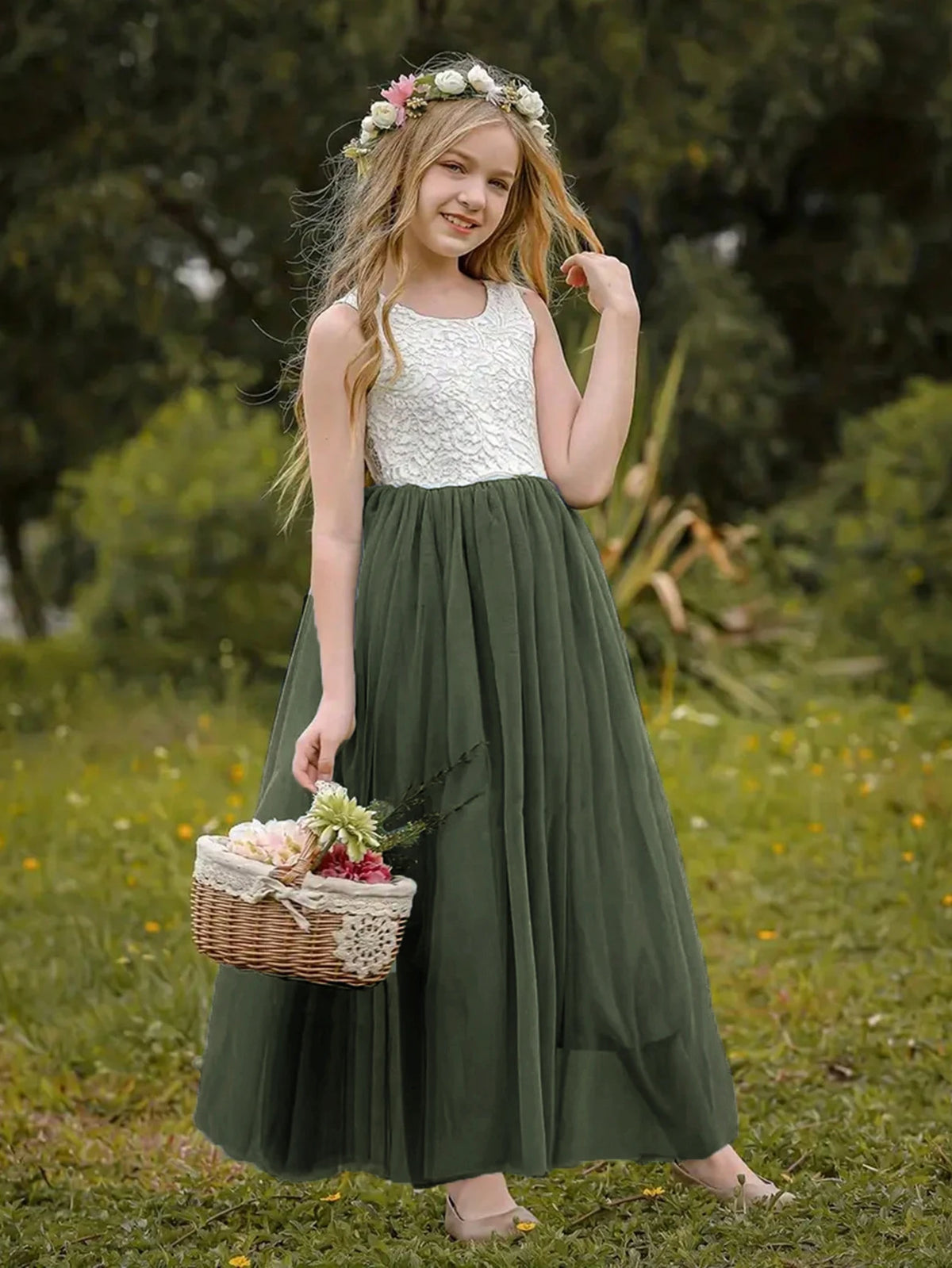 New Flower Girl Dress Baby Kids Summer Princess Party Lace Wedding Birthday Dresses Children Clothing 2 4  6 8 10 12 14