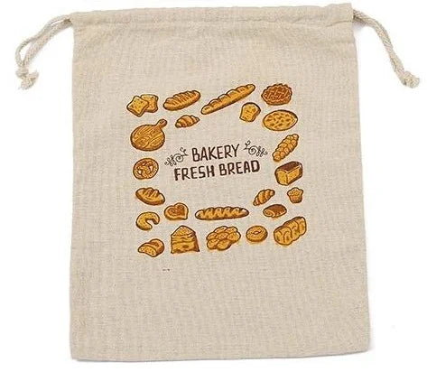 Bolsas de lino de algodón para pan, bolsas reutilizables con cordón para pan de molde, bolsas de lino para almacenar pan artesanal, bolsas de lino para baguette, se puede imprimir el logotipo