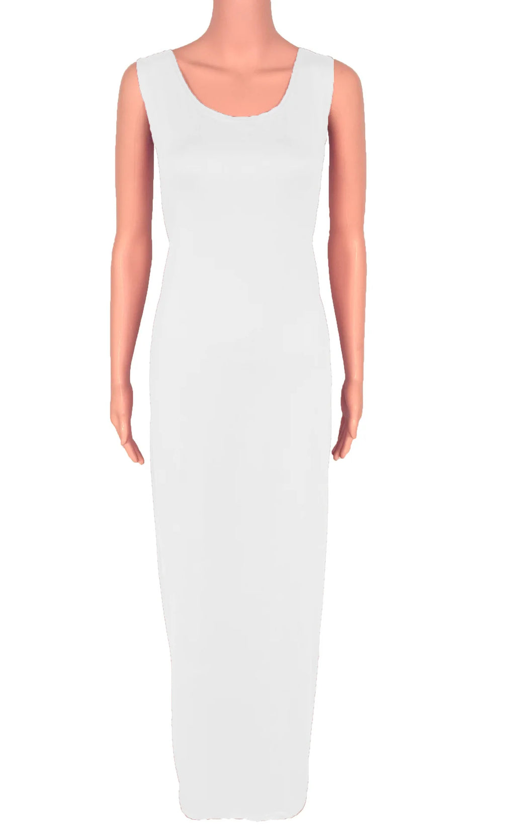 Sexy Solid Color Slim Bodycon Long Maxi Dress Women Elegant Sleeveless Skinny Dress Club Party Vestidos