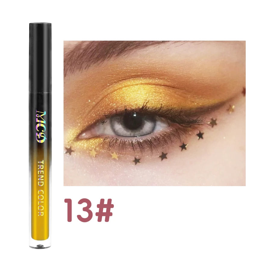 Liquid Eyeshadow Palette 13 Shade Waterproof Smudge Proof High Shine For Glam Lovers All Day Wear