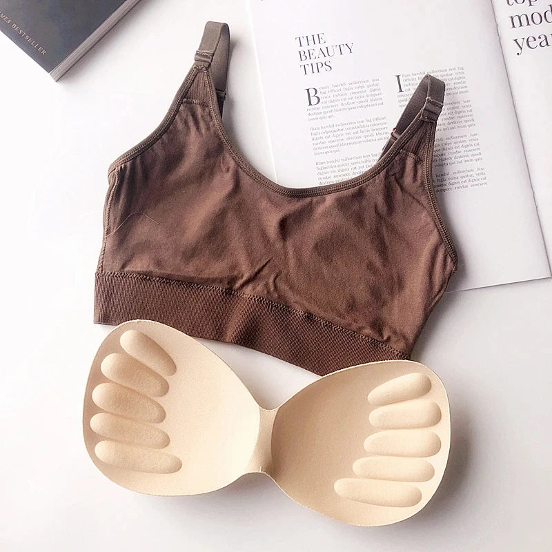 Sexy Underwear Women'S Gather No Steel Ring Lingerie Bra Tube Top Wrapped Chest Beauty Back Actival Cotton Thin Section Tube Top