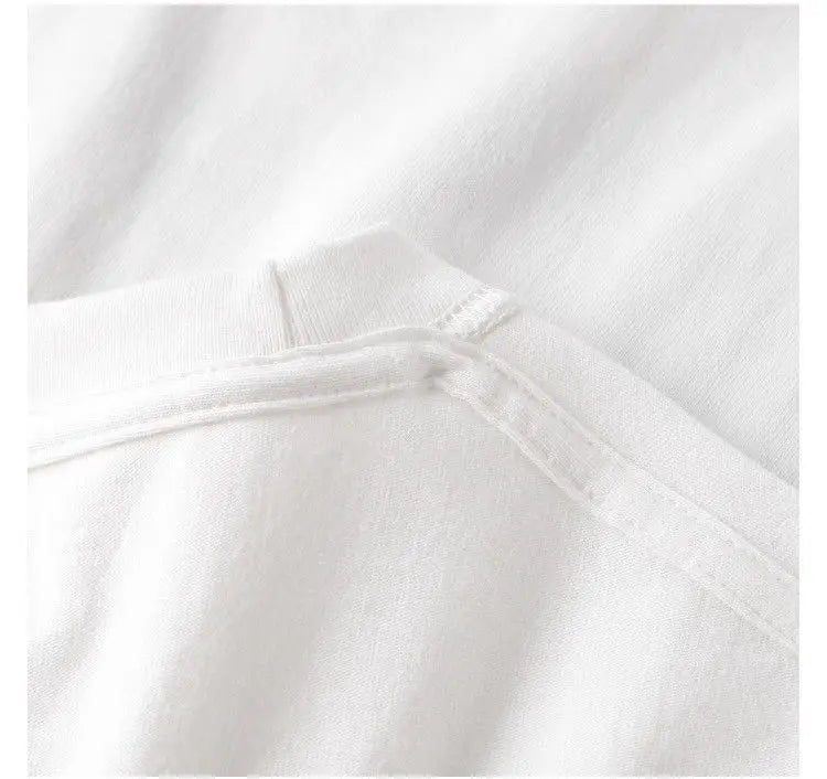 Men's and Women's T-shirts 300G Heavy Gray-purple Round Neck Short-sleeved T-shirts Women's Basic Pure Cotton Simple