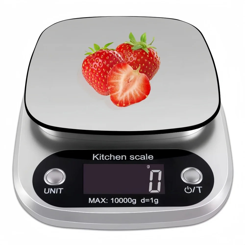 Báscula de cocina digital de 10 kg/1 g, de alta precisión, con pantalla LCD, para alimentos, joyería, café, repostería, portátil, herramientas de cocina de alta calidad
