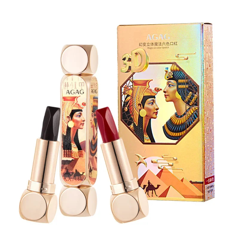 AGAG 6-Color Double Tube Matte Lipstick - Long-Lasting Lipstick