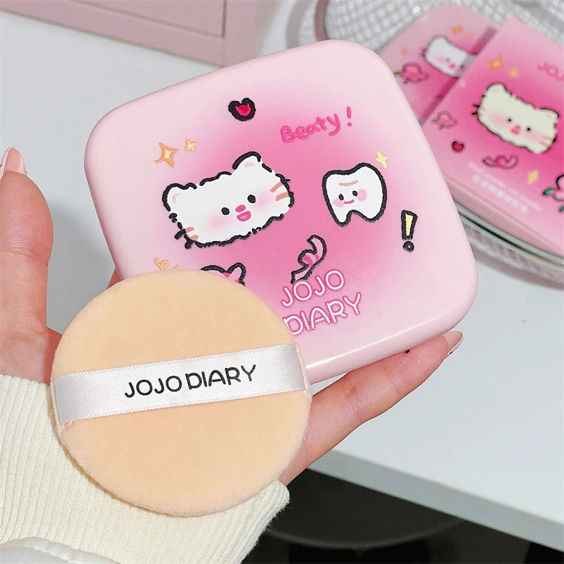 Large Capacity Matte Makeup Pressed Powder Waterproof Oil Control Concealer Full Coverage Brighten Skin Tone Setting Powder 20g