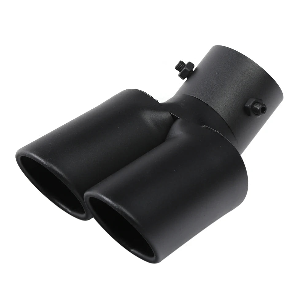Universal Dual Exhaust Tip - Stainless Steel Slant Cut Muffler