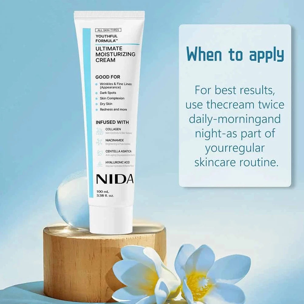 Korea Nida Moisturizing Ultimate Cream Daily Facial Skin Care Tighten Shrink Pores Improve Fine Lines Rejuvenating Facial Skin