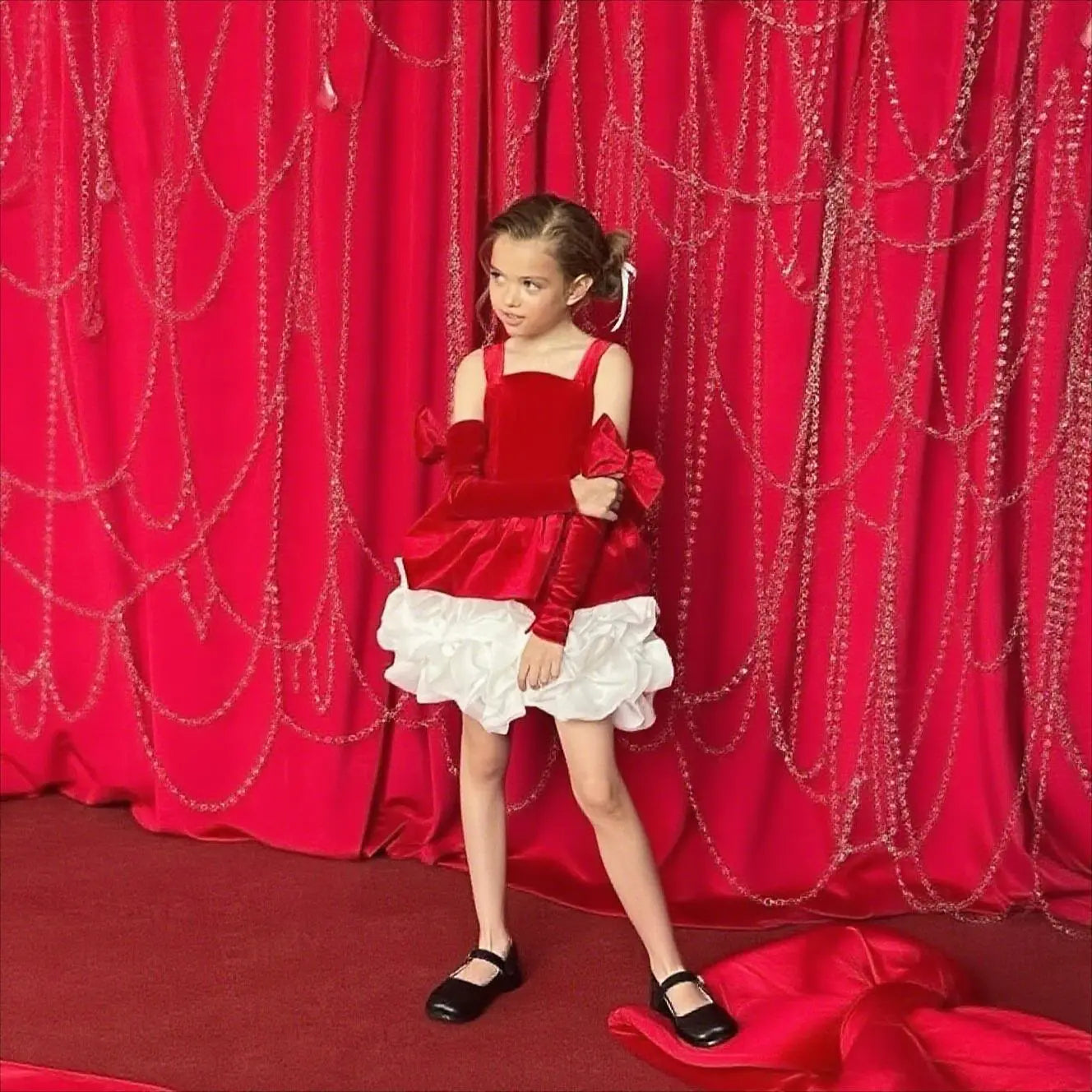 Luxe Velvet Girls Birthday Dress