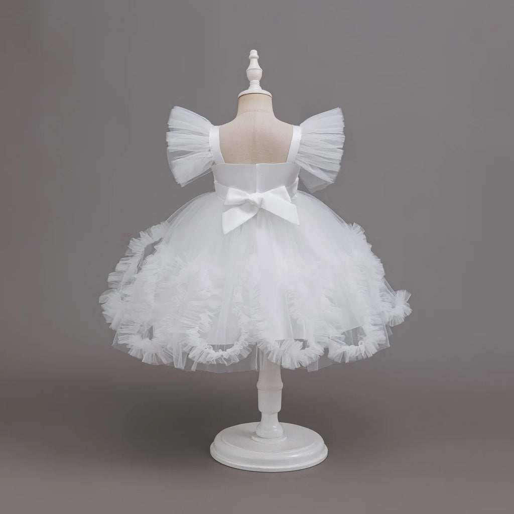 HETISO Girls Sequined Tutu Mesh Dress Summer Kids Birthday Party Christmas Ball Gown Child Wear For 3-10 Years