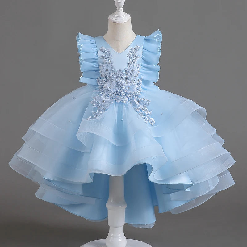 Kids Clothing Children Pageant Wedding Birthday Party Dress Princess Tuxedo Ball Gown Flower Girls' Trailing Dresses